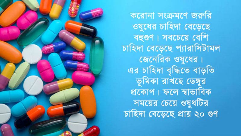 জরুরি ওষুধের চাহিদা সর্বোচ্চে সরবরাহ কম