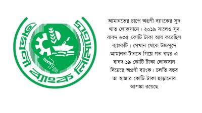 মাইলফলক অর্জন করতে গিয়ে বোঝা বাড়িয়েছে অগ্রণী ব্যাংক