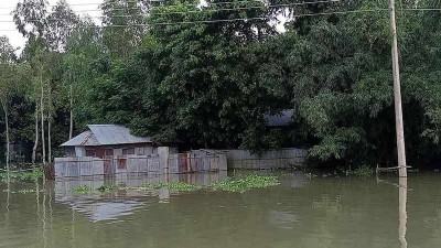 কুড়িগ্রামে ব্রহ্মপুত্রের পানি বিপৎসীমার ওপরে