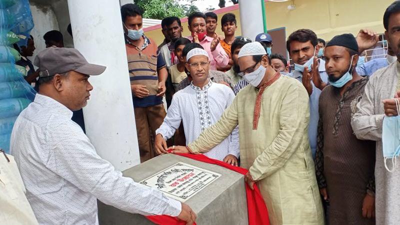 পাঁচবিবিতে শিরট্টি মোস্তাফাবীয়া মাদ্রাসার ছাদ ঢালাই কাজের উদ্বোধন