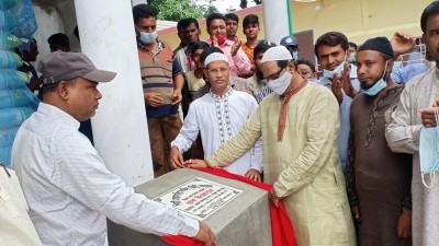 পাঁচবিবিতে শিরট্টি মোস্তাফাবীয়া মাদ্রাসার ছাদ ঢালাই কাজের উদ্বোধন
