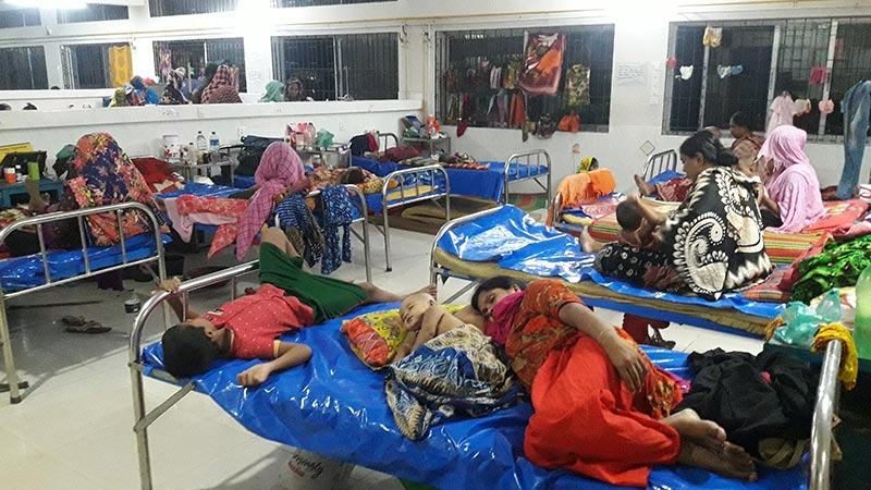 শিশু ওয়ার্ডে ধারণক্ষমতার পাঁচগুণ বেশি রোগী
