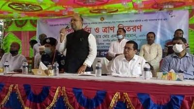 কুড়িগ্রামে বন্যা ও নদীভাঙন পরিদর্শনে ত্রাণ প্রতিমন্ত্রী