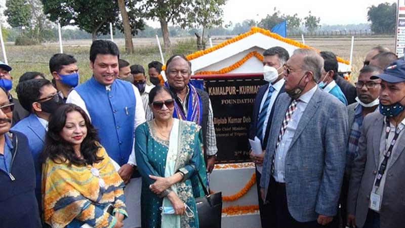মৌলভীবাজারের কুরমাঘাটে বর্ডারহাটের ভিত্তিপ্রস্তর স্থাপন