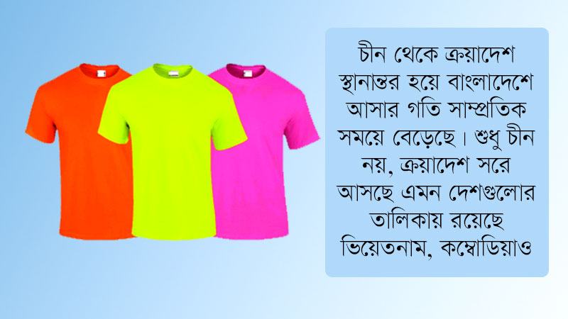 ক্রমেই পোশাকের ক্রয়াদেশ স্থানান্তর হচ্ছে বাংলাদেশে