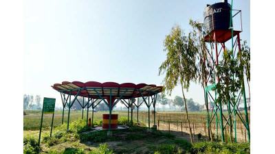 রংপুরে সৌরচালিত পাতকুয়ার পানিতে সাশ্রয়ী সেচ