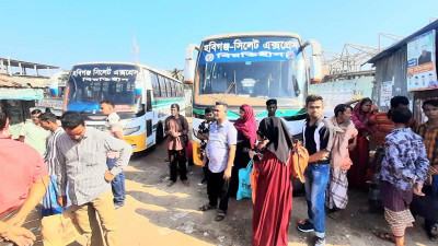 মঙ্গলবার থেকে সিলেট পরিবহন শ্রমিকদের অনির্দিষ্টকালের কর্মবিরতি