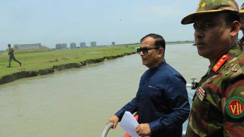 বরিশালে নদীভাঙন পরিদর্শনে পানিসম্পদ প্রতিমন্ত্রী
