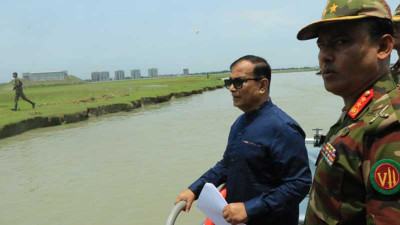 বরিশালে নদীভাঙন পরিদর্শনে পানিসম্পদ প্রতিমন্ত্রী