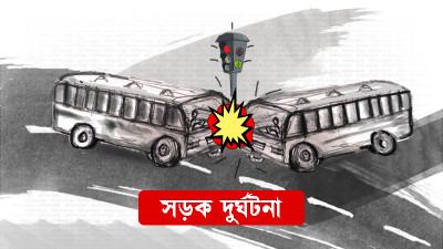 মানিকগঞ্জে দুই বাসের মুখোমুখি সংঘর্ষে নিহত ১