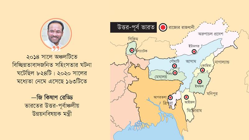 ভূরাজনীতির কেন্দ্রে ছিল বিচ্ছিন্নতাবাদী সহিংসতা হ্রাস