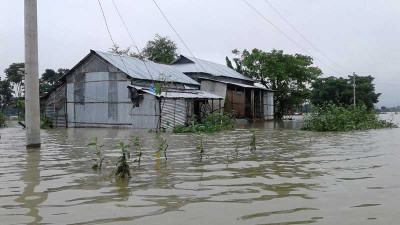 বন্যায় সুনামগঞ্জ শহরসহ নতুন এলাকা প্লাবিত