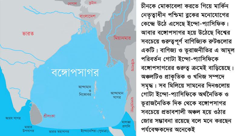 ইন্দো-প্যাসিফিকে সবচেয়ে গুরুত্বপূর্ণ হয়ে উঠছে বঙ্গোপসাগর