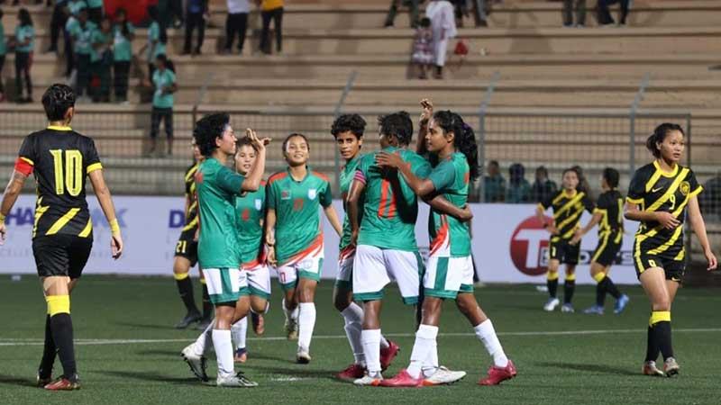 মালয়েশিয়াকে ৬ গোল দিল বাংলাদেশের মেয়েরা