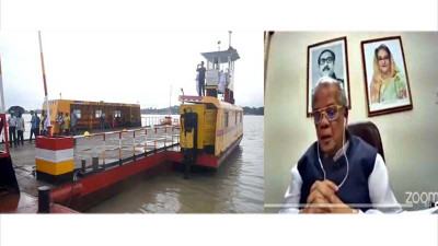ঝালকাঠির বিষখালী নদীতে ফেরি চলাচল উদ্বোধন