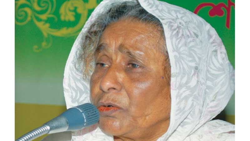 সেখ আকিজ উদ্দিনের সহধর্মিণী সকিনা খাতুনের মৃত্যু