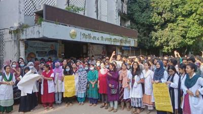 ওসমানীতে শিক্ষার্থীদের বিক্ষোভ অব্যাহত