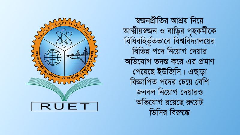 ‘ভাইবোন, শ্যালক ও গৃহকর্মীকে অবৈধভাবে নিয়োগ দেন উপাচার্য’