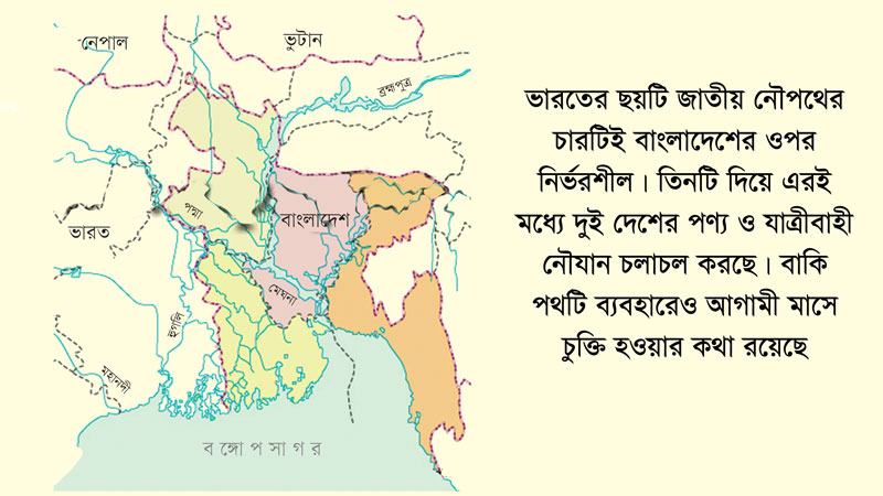 নৌপথে বাংলাদেশের ওপর নির্ভরতা বাড়ছে ভারতের
