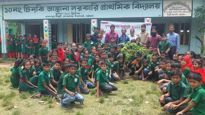 মিরসরাইয়ে প্রাথমিক বিদ্যালয়ে বৃক্ষরোপণ
