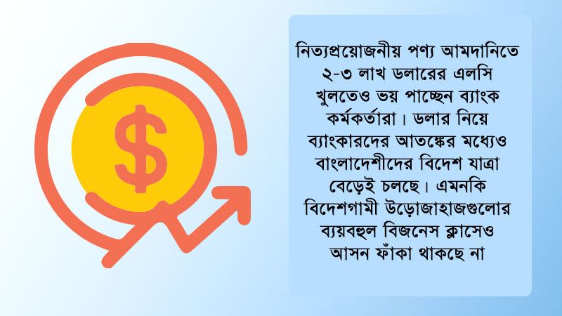 এলসি খুলছে না ব্যাংক, উড়োজাহাজের বিজনেস ক্লাসও ফাঁকা নেই