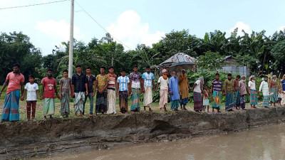 কুড়িগ্রামে দুধকুমার ও ধরলার ভাঙন রোধের দাবি