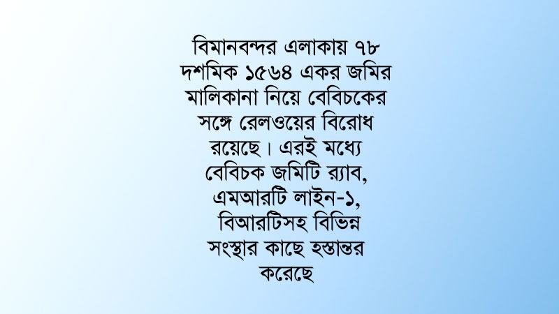 বিমানবন্দর মোড়ের জমি নিয়ে তিন সংস্থার বিরোধ