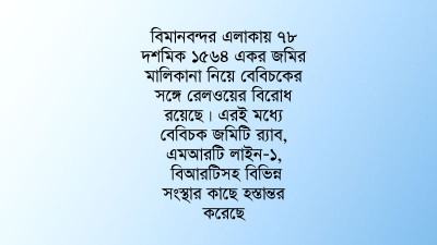 বিমানবন্দর মোড়ের জমি নিয়ে তিন সংস্থার বিরোধ