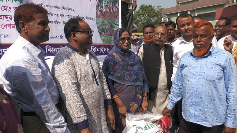 ঝিনাইদহে কৃষক পেলেন বিনামূল্যে সার ও বীজ