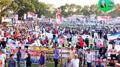 ধর্মঘট পেরিয়ে ফরিদপুরে বিএনপি নেতাকর্মীদের ভিড়