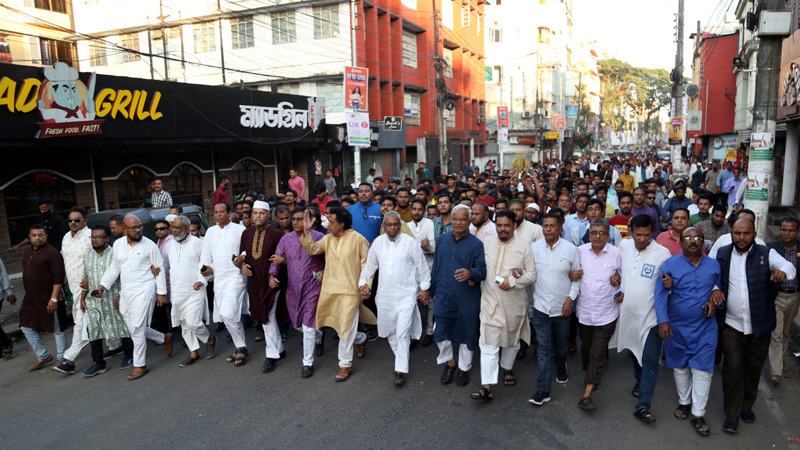ধর্মঘট উপেক্ষা করে সিলেট আলিয়া মাদ্রাসা মাঠে বিএনপি নেতাকর্মীরা
