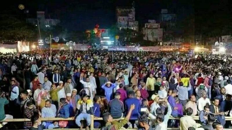 গান-স্লোগানে বিএনপি নেতাকর্মীদের রাত পার