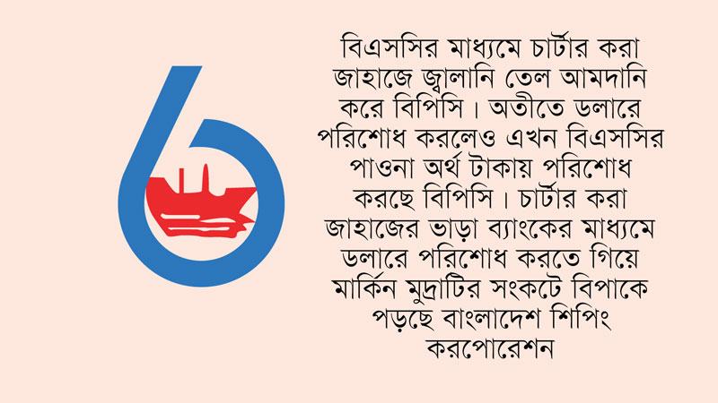 ডলার সংকটে বিপত্তিতে বিএসসি