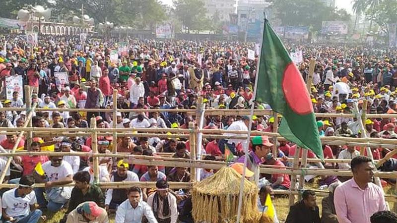 বিএনপির সমাবেশে মুখর রাজশাহীর মাদ্রাসা মাঠ