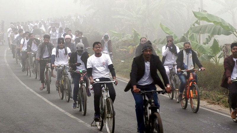 ঝিনাইদহে মাদকবিরোধী বাইসাইকেল শোভাযাত্রা