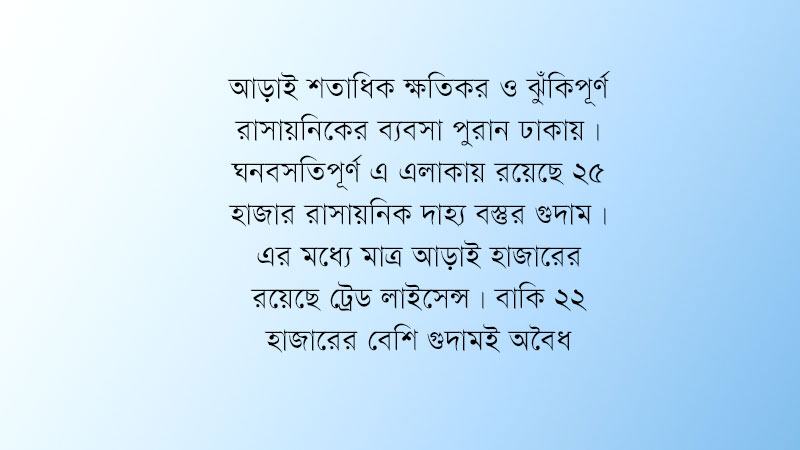 প্রকল্পের মেয়াদ ৩ দফা বাড়লেও সরেনি পুরান ঢাকার কারখানা