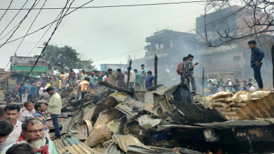 নেত্রকোনায় শতাধিক দোকান পুড়ে ছাই