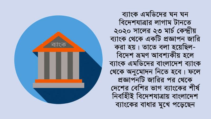 এমডিদের বিদেশযাত্রা বন্ধে ব্যাংক খাতের ব্যবসায়িক ক্ষতি হচ্ছে কি