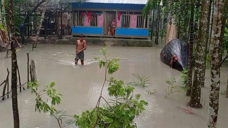 সুগন্ধা ও বিষখালি নদীর পানি বৃদ্ধিতে ২০ গ্রাম প্লাবিত