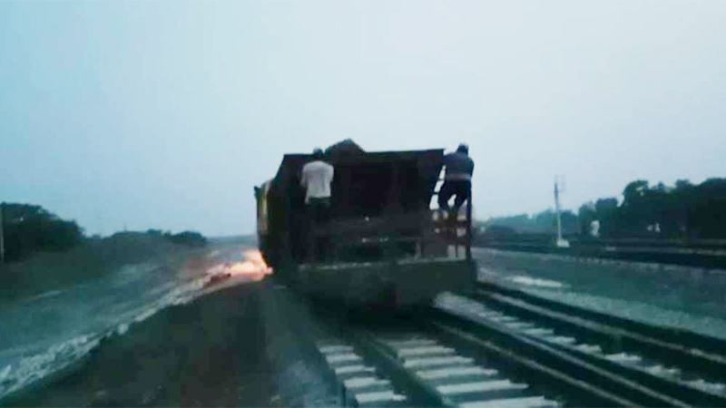 আখাউড়া-আগরতলা রেলপথে চলল ট্র্যাক কার