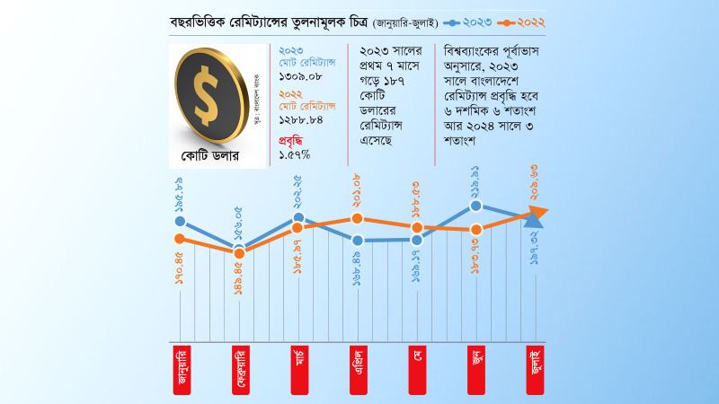 ২০২৪ সালেও রেমিট্যান্সে উন্নতির সম্ভাবনা দেখছে না বিশ্বব্যাংক