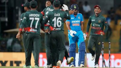 নাটকীয় ম্যাচে ভারতকে হারাল বাংলাদেশ