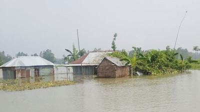 রংপুরে যমুনেশ্বরীর পানি বেড়ে কিছু এলাকা প্লাবিত