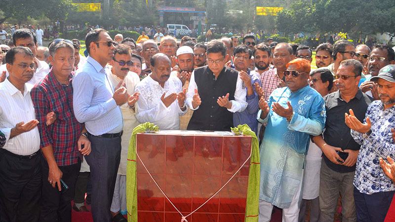বগুড়ায় শহীদ মিনারের ভিত্তিপ্রস্তর উদ্বোধন