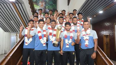এশিয়া কাপজয়ী যুবাদের সংবর্ধনা