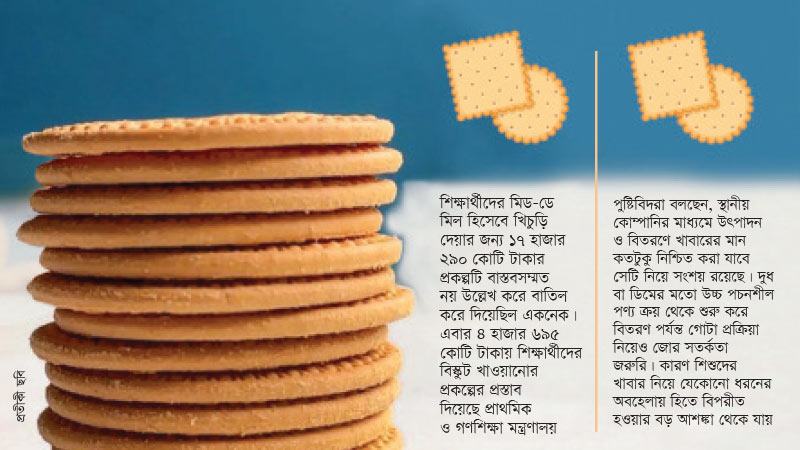 খিচুড়ি প্রকল্প বাতিলের পর বিস্কুট নিয়ে এসেছে মন্ত্রণালয়