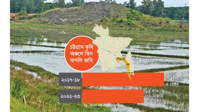 চট্টগ্রাম কৃষি অঞ্চলে আবাদ কমেছে তিন ফসলি জমির