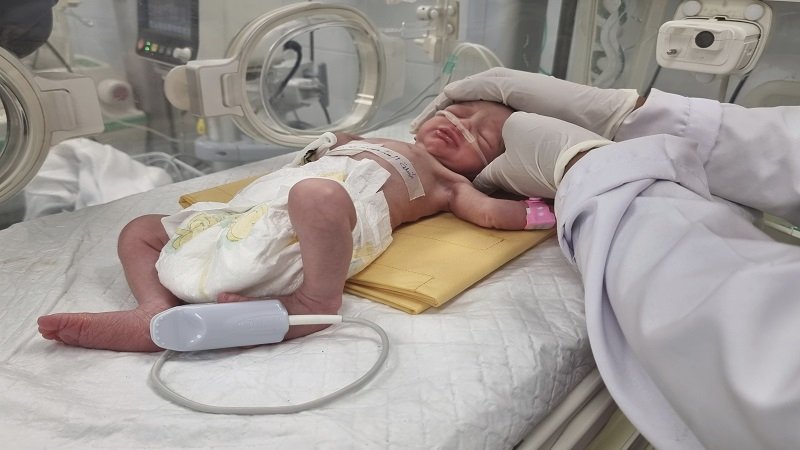 Palestinian baby in Gaza born orphan after mother killed by Israeli strike
