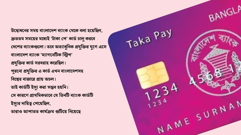 উদ্বোধনের ছয় মাস পেরোলেও ইস্যু হয়নি ‘টাকা পে’ কার্ড