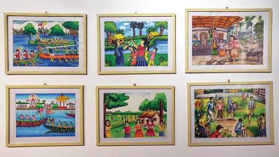 ৫০ শিশুশিল্পীর তুলিতে গ্রামীণ খেলাধুলার চিত্র